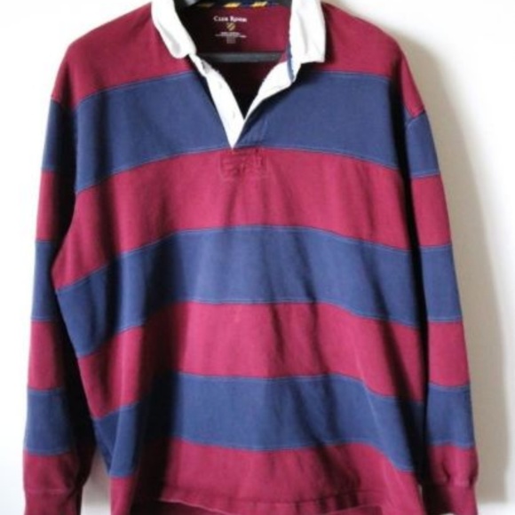 Men S Striped Long Sleeve Polo Shirt